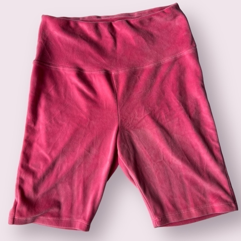 BP. Caliente Rhine Butterfly Pink Velour Bike Shorts S